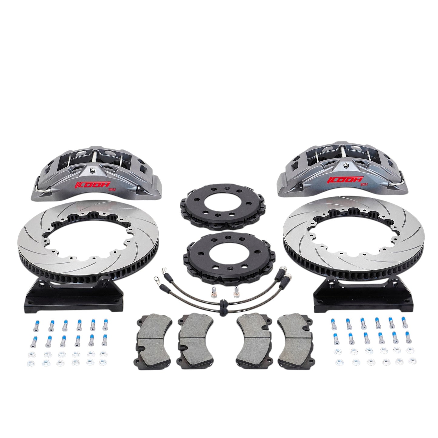 ICOOH DM62 6-Piston Matte Gray Big Brake Kit 380x34mm Disc For 19 Inch Wheels