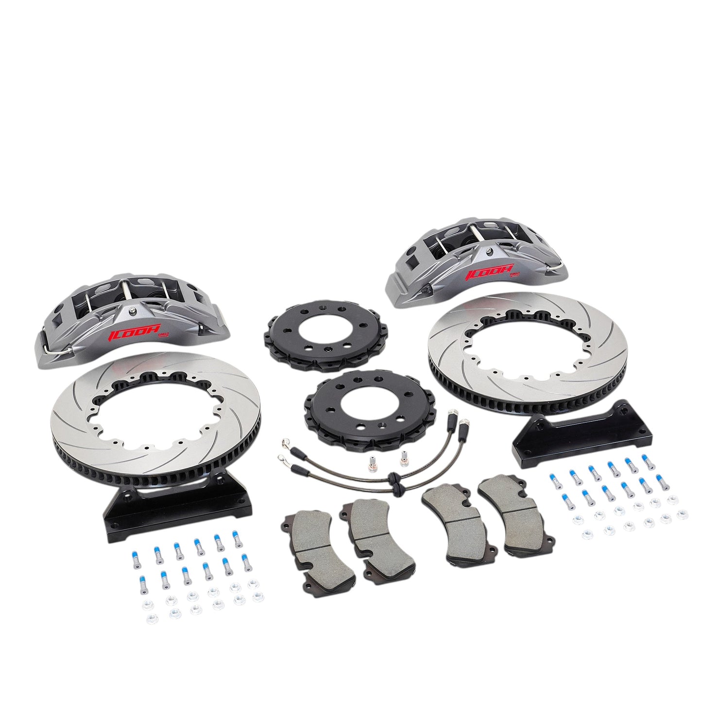 ICOOH DM62 6-Piston Matte Gray Big Brake Kit 380x34mm Disc For 19 Inch Wheels