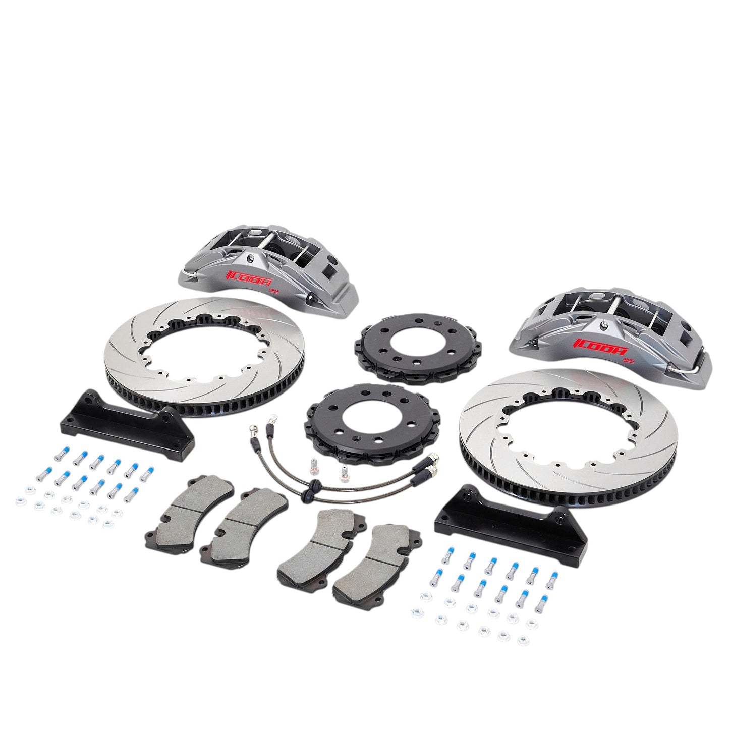 ICOOH DM62 6-Piston Matte Gray Big Brake Kit 380x34mm Disc For 19 Inch Wheels