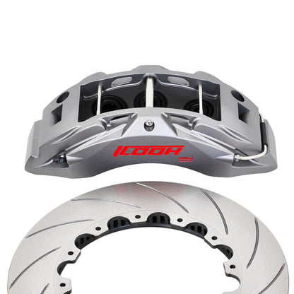 ICOOH DM62 6-Piston Matte Gray Big Brake Kit 380x34mm Disc For 19 Inch Wheels