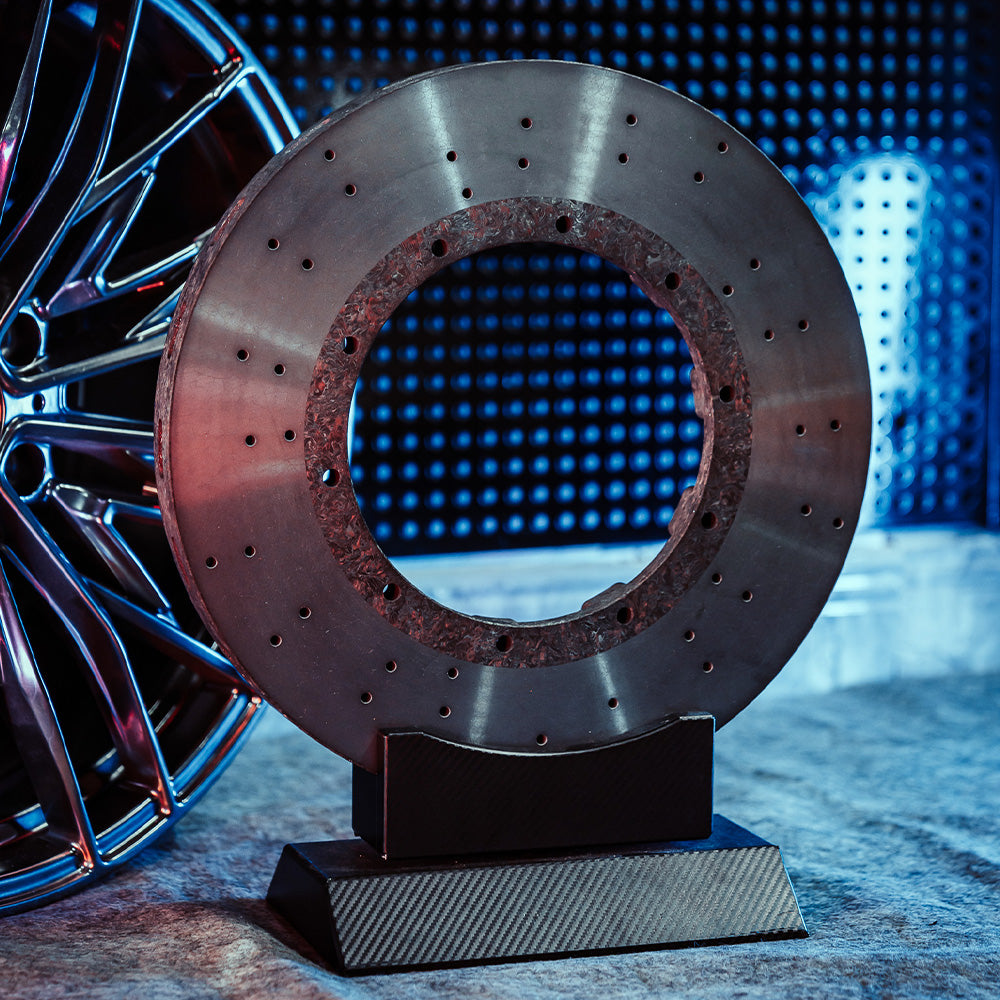 Short fiber reinforced carbon ceramic brake rotor friction ring