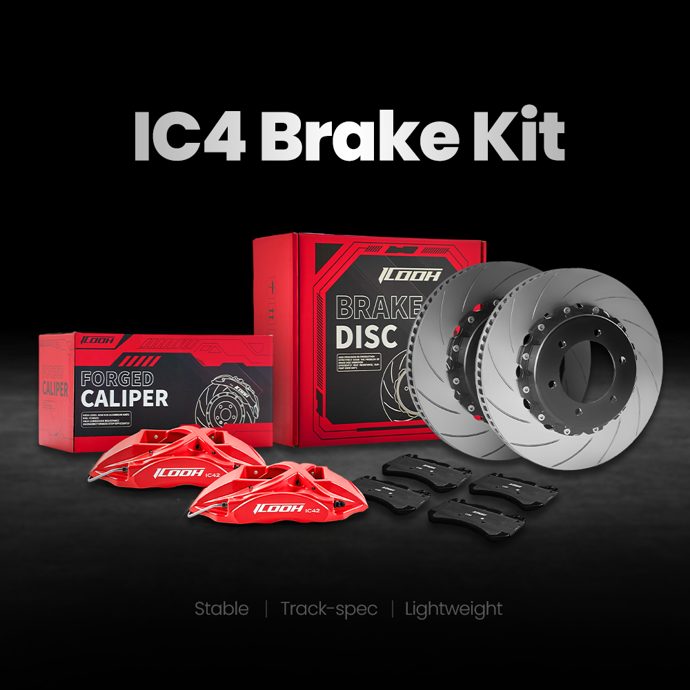 ICOOH Racing IC4 4 Piston Big Brake Kit | Performance Brake Upgrade for 17-19 Inch Wheels
